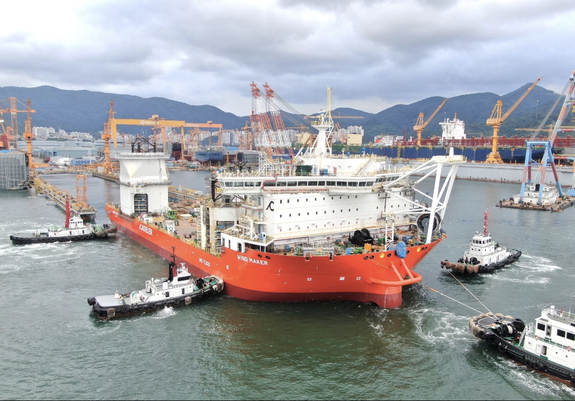 GustoMSC NOV, Cadeler\'s first of M-class newbuilds \'Wind Maker\' from Hanwha O...