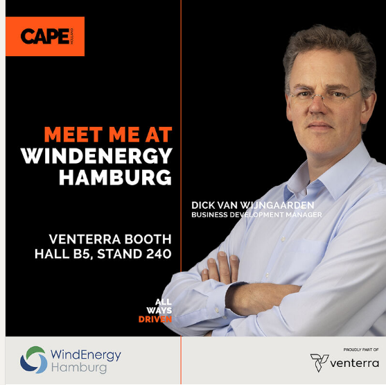 CAPE Holland will participate in Wind Energy Hamburg from September 24-27.